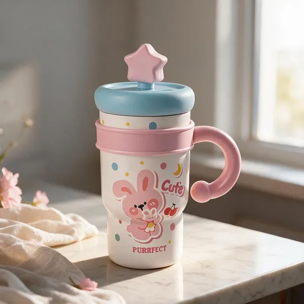 Cartoon_Mini_Tumbler_–_700ml_Stainless_Steel_Double-Walled_Travel_Mug_–_Leak-Proof,_BPA-Free_with_Straw_–_Perfect_for_School_&_Outdoor_Use_Multicolor_Steel_Tumbler_For_Kids