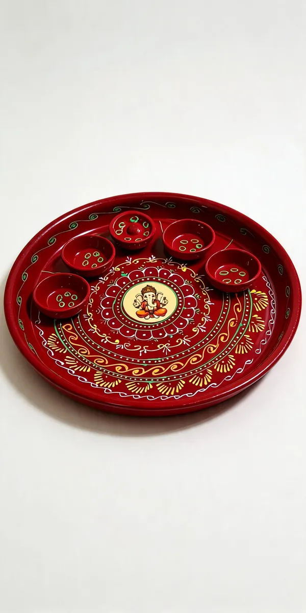 Steel_Festive_Hand-Painted_Ganesha_Pooja_Thali_Set