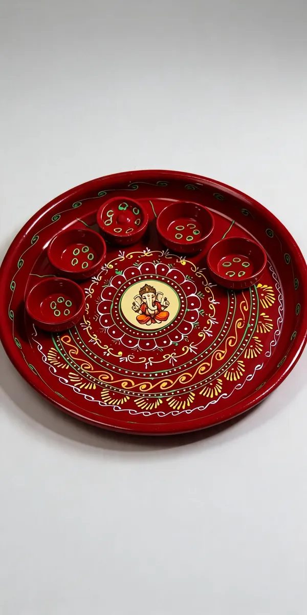 Steel_Festive_Hand-Painted_Ganesha_Pooja_Thali_Set