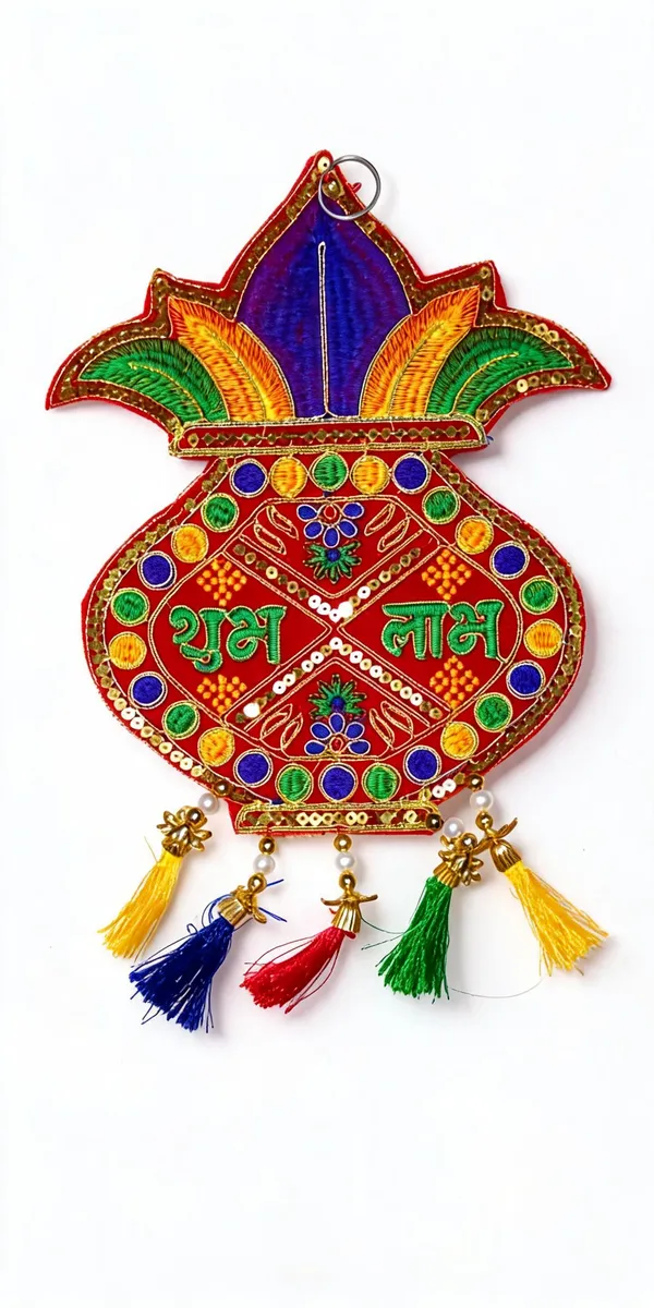 Velvet_Festive_Shubh_Labh_Kalash_Embroidered_Wall_Hanging
