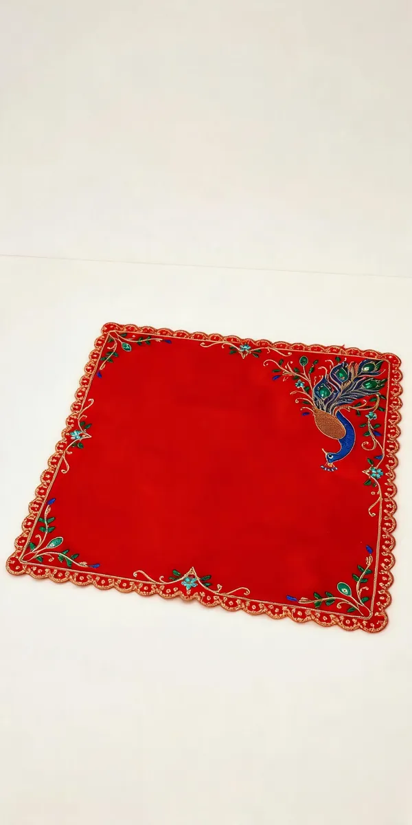 Velvet_Traditional_Peacock_Embroidered_Table_Mat