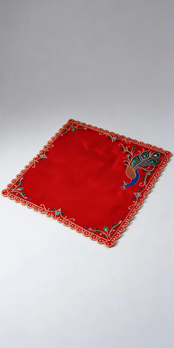 Velvet_Traditional_Peacock_Embroidered_Table_Mat