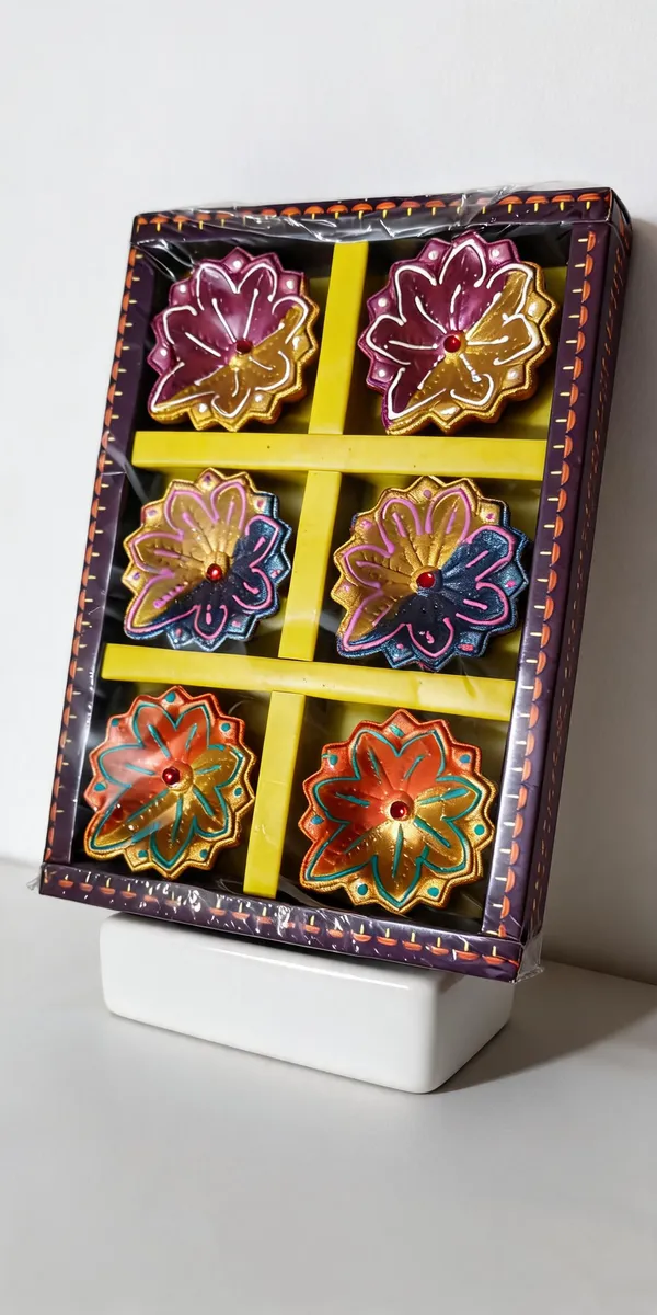 Clay_Festive_Floral_Painted_Diya_Set