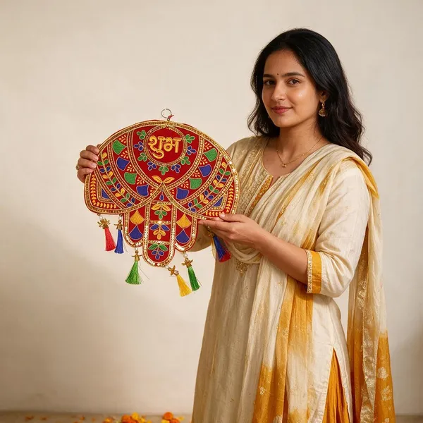 Velvet_Festive_Shubh_Embroidered_Wall_Hanging_With_Tassels