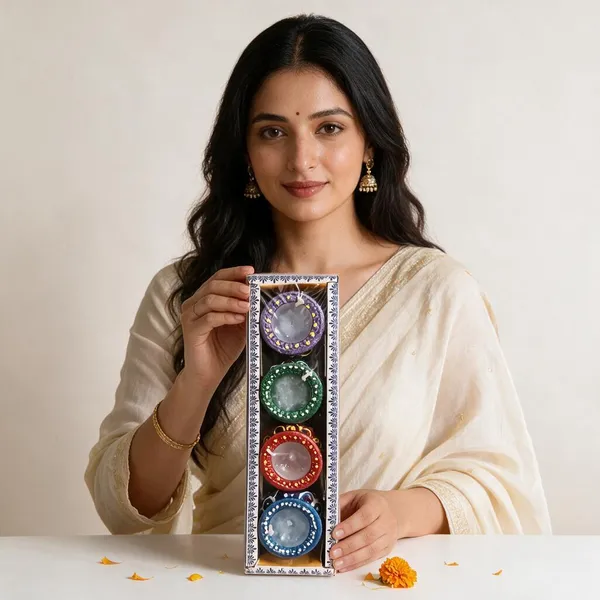 Clay_Festive_Multicolour_Hand-Painted_Diya_Set
