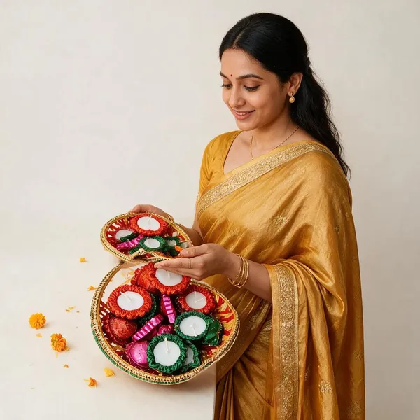 Clay_Festive_Multicolour_Decorative_Diya_Thali_Set