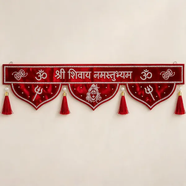Velvet_Religious_Shiva_Motif_Embellished_Door_Toran