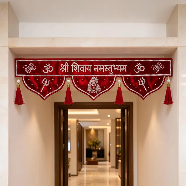 Velvet_Religious_Shiva_Motif_Embellished_Door_Toran