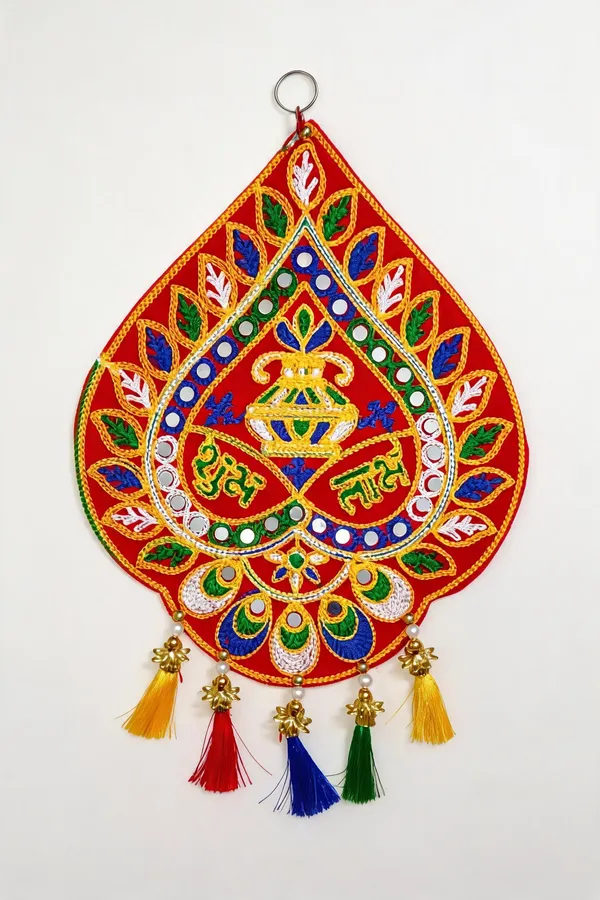 Velvet_Traditional_Shubh_Labh_Kalash_Wall_Hanging