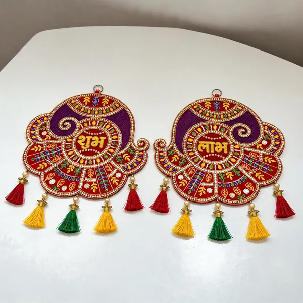 Velvet_Festive_Shubh_Labh_Floral_Door_Hanging_Set