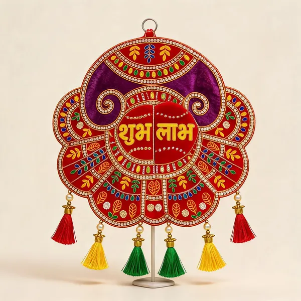 Velvet_Festive_Shubh_Labh_Floral_Door_Hanging_Set
