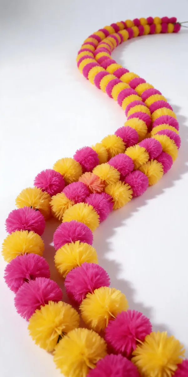 Plastic_Festive_Pom_Pom_Pink_Yellow_Flower_Garland