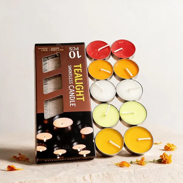 Wax_Festive_Multicolour_Smokeless_Tealight_Candle_Set