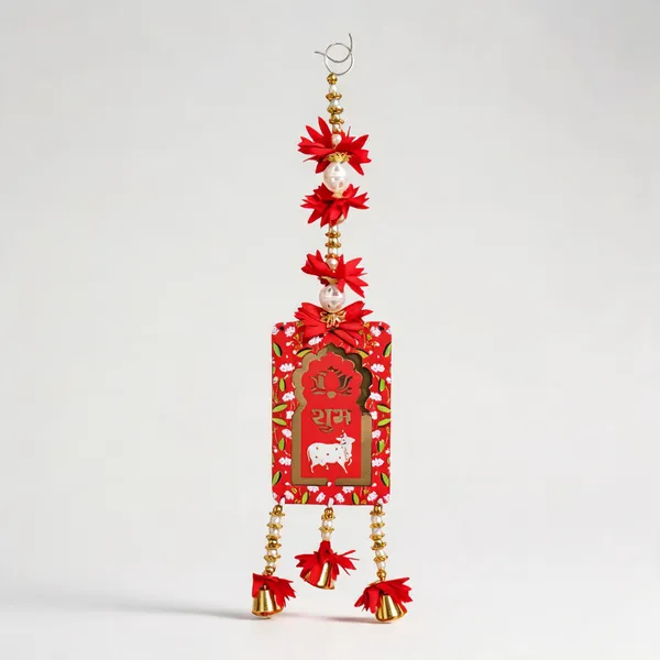 Velvet_Festive_Shubh_Labh_Floral_Door_Hanging