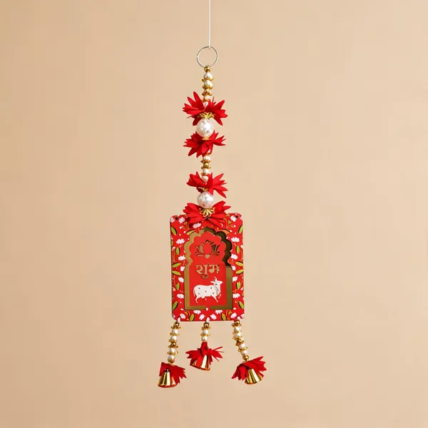 Velvet_Festive_Shubh_Labh_Floral_Door_Hanging