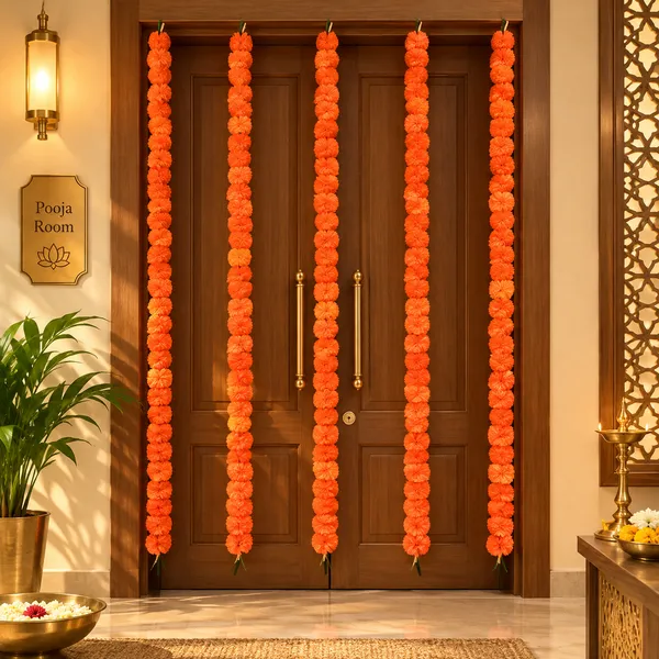 Artificial_Orange_Marigold_Flower_Garland_Set