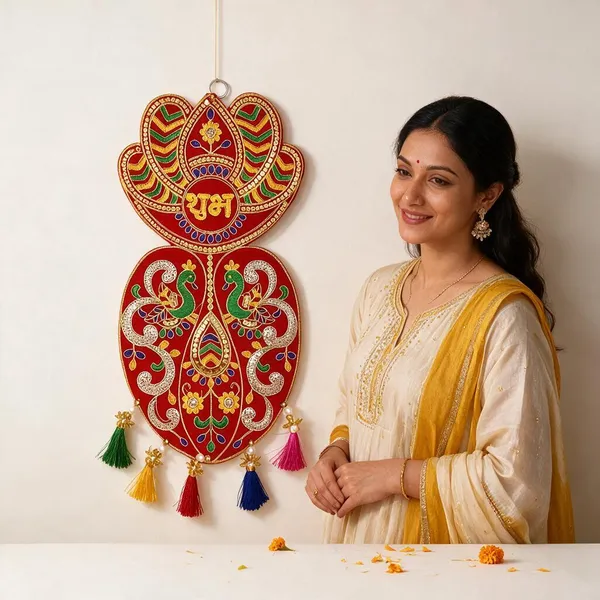 Velvet_Traditional_Peacock_Ganesh_Wall_Hanging