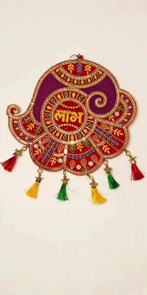 Velvet_Festive_Shubh_Paisley_Embroidered_Wall_Hanging