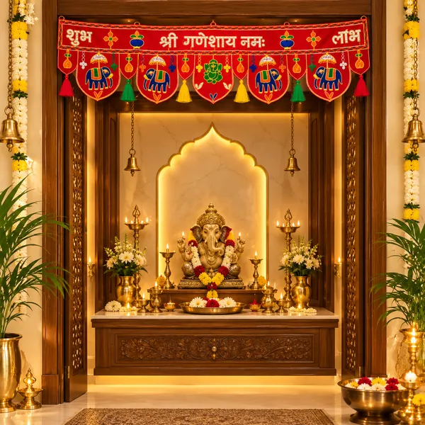 Red_Embroidered_Religious_Door_Toran_With_Ganesh_Motif