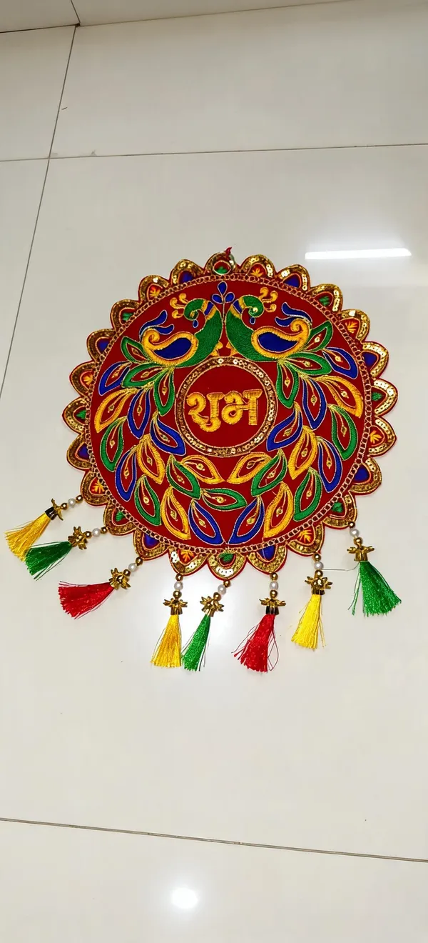 Velvet_Festive_Peacock_Floral_Shubh_Decorative_Wall_Hanging