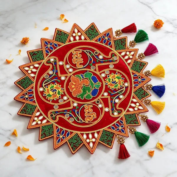 Velvet_Festive_Ganesha_Embroidered_Rangoli_Mat