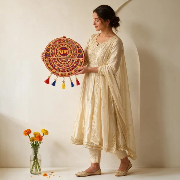 Velvet_Traditional_Circular_Shubh_Wall_Hanging