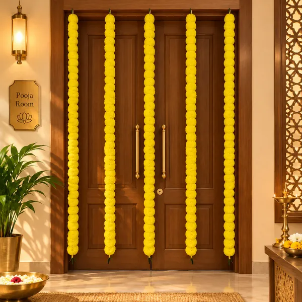 Yellow_Marigold_Style_Decorative_Flower_Garland