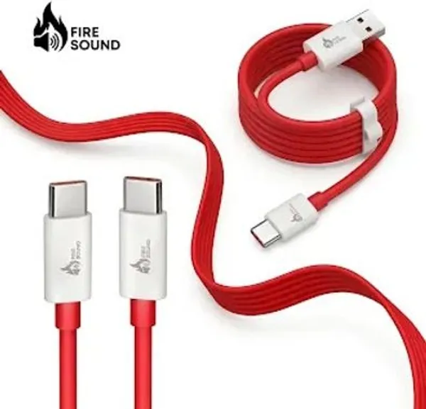 Firesound_USB_Type_C_Cable_1_m_FSDT-022_(Compatible_with_Mobile,_Tablet,_Red,_White,_One_Cable,_USB_Type_A_To_USB_Type_C)