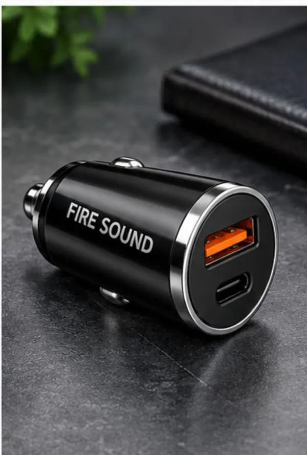 Firesound_100_W_Qualcomm_Certified_Turbo_Car_Charger_(Black)