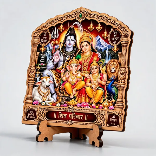 Shiv_Parivar_Mdf_Wooden_Devotional_Standee