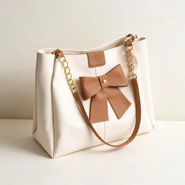 Raez_Cream_And_Brown_Pu_Bow_Detail_Shoulder_Handbag_For_Women