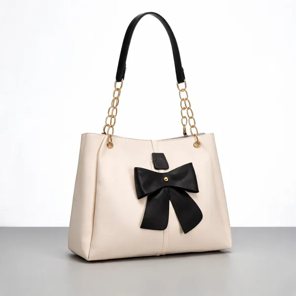 Raez_Cream_And_Black_Pu_Bow_Detail_Shoulder_Handbag_For_Women