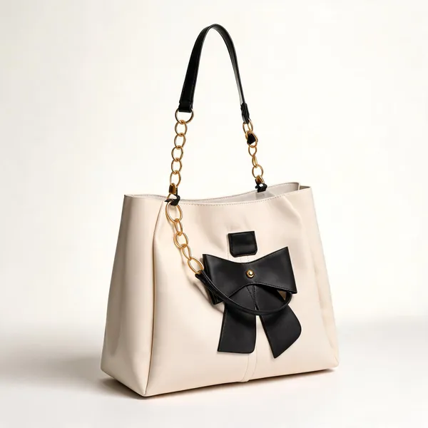 Raez_Cream_And_Black_Pu_Bow_Detail_Shoulder_Handbag_For_Women