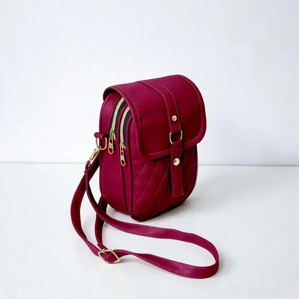 Raez_Maroon_Pu_Quilted_Sling_Bag_For_Women