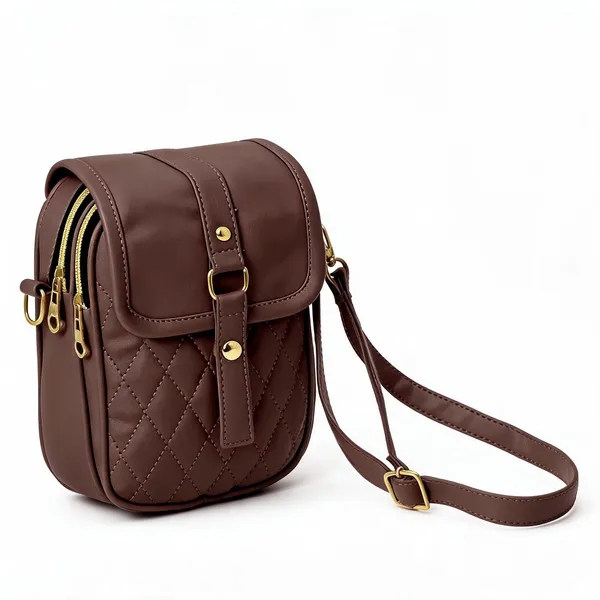 Raez_Brown_Pu_Quilted_Sling_Bag_For_Women