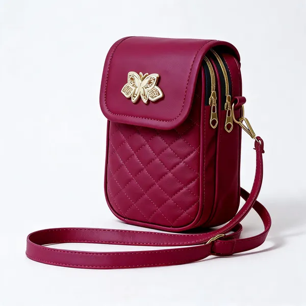 Raez_Maroon_Pu_Quilted_Sling_Bag_For_Women