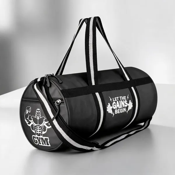 Raez_Black_Pu_Sports_Duffel_Gym_Bag_For_Unisex