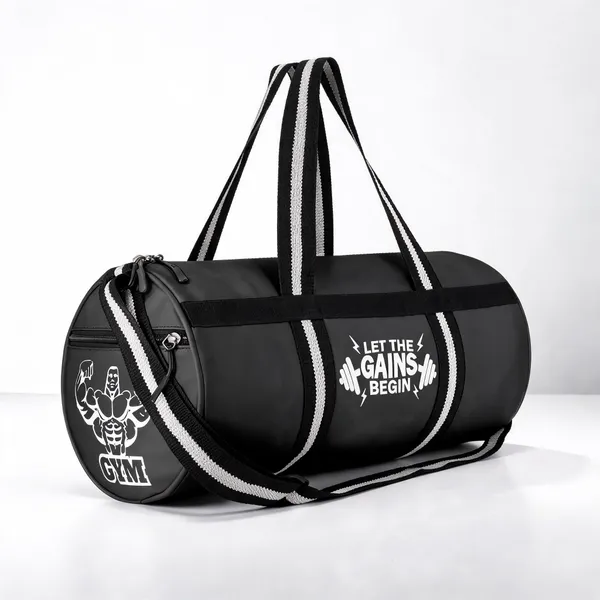Raez_Black_Pu_Sports_Duffel_Gym_Bag_For_Unisex