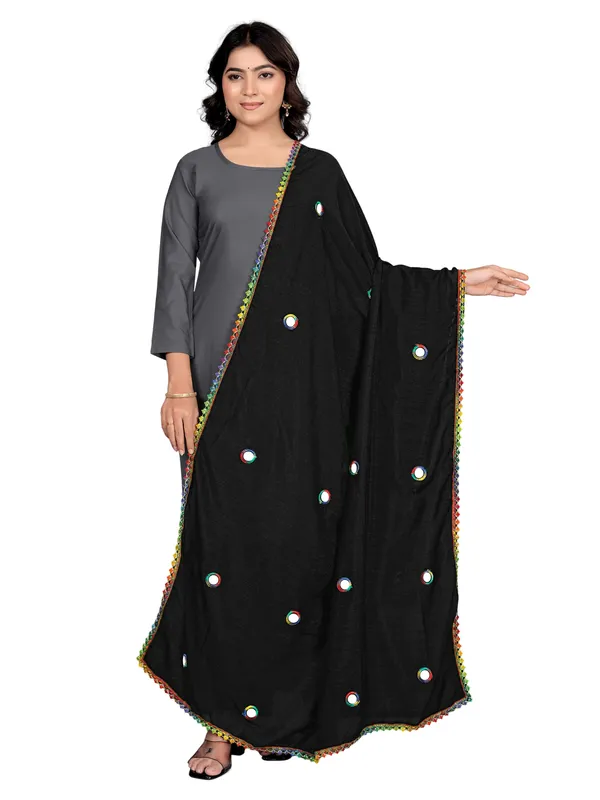 Mirror_Work_Art_Silk_Dupatta_For_Women_With_Lace_Border_Black