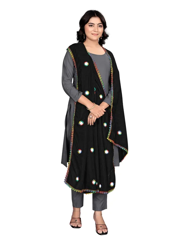 Mirror_Work_Art_Silk_Dupatta_For_Women_With_Lace_Border_Black