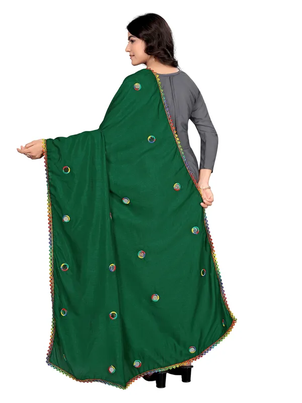 Mirror_Work_Art_Silk_Dupatta_For_Women_With_Lace_Border_Green