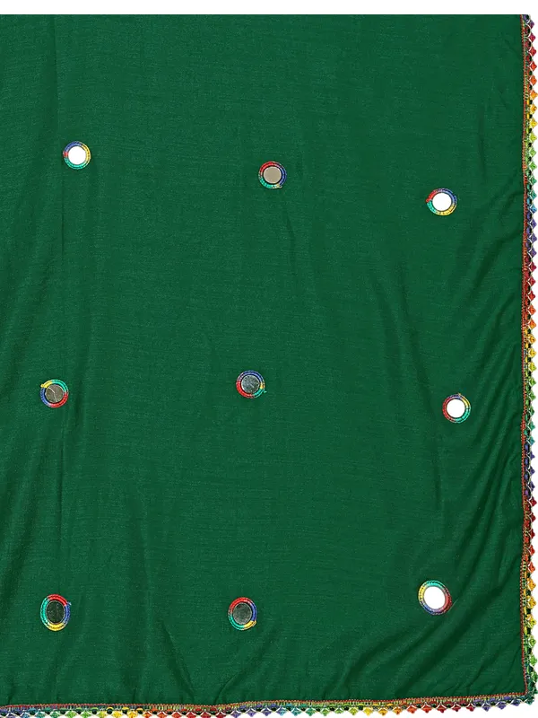 Mirror_Work_Art_Silk_Dupatta_For_Women_With_Lace_Border_Green