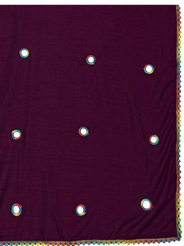 Mirror_Work_Art_Silk_Dupatta_For_Women_With_Lace_Border_Wine