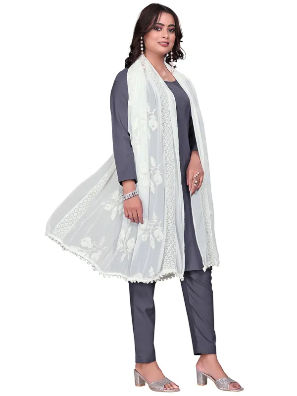Embroidered_Chiffon_Dupatta_For_Women_With_Pom_Pom_Lace_White