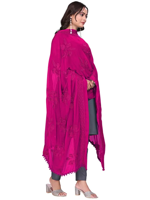 Embroidered_Chiffon_Dupatta_For_Women_With_Pom_Pom_Lace_Pink