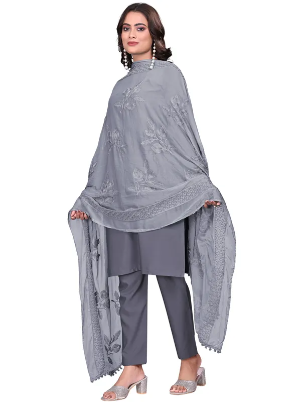 Embroidered_Chiffon_Dupatta_For_Women_With_Pom_Pom_Lace_Grey
