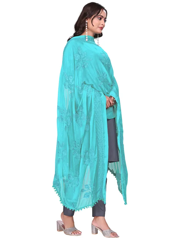 Embroidered_Chiffon_Dupatta_For_Women_With_Pom_Pom_Lace_Sky_Blue