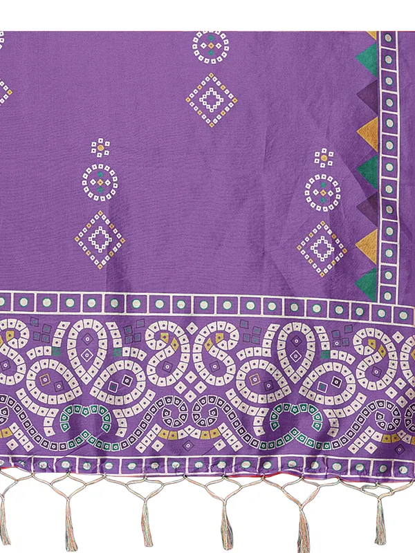 Bandhani_Printed_Art_Silk_Dupatta_For_Women_With_Tassels_Wine
