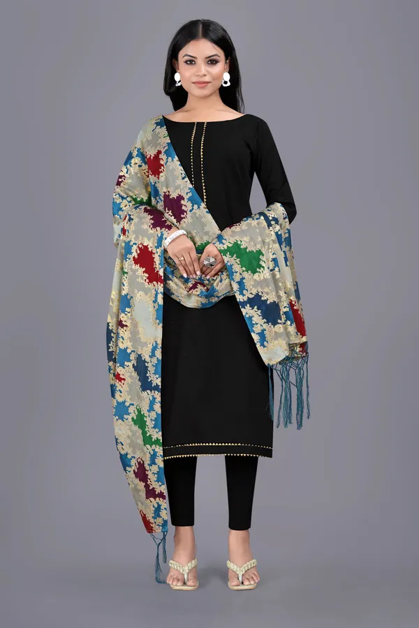 Chinon_Dupatta_With_Digital_Gold_Foil_Print_And_Tassels_Multicolor_4