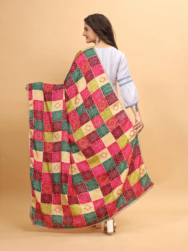 Chinon_Dupatta_With_Digital_Foil_Print_And_Lace_Border_Multicolor_1